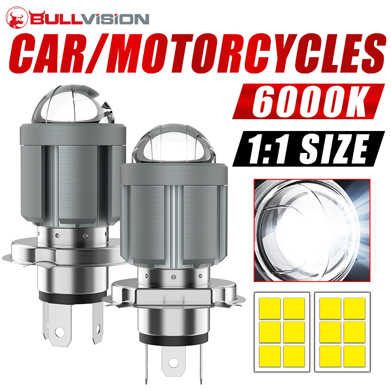 Universal Motorcycle Led Headlight Projector - H4 LED Motorcycle Light Bulb Fisheye