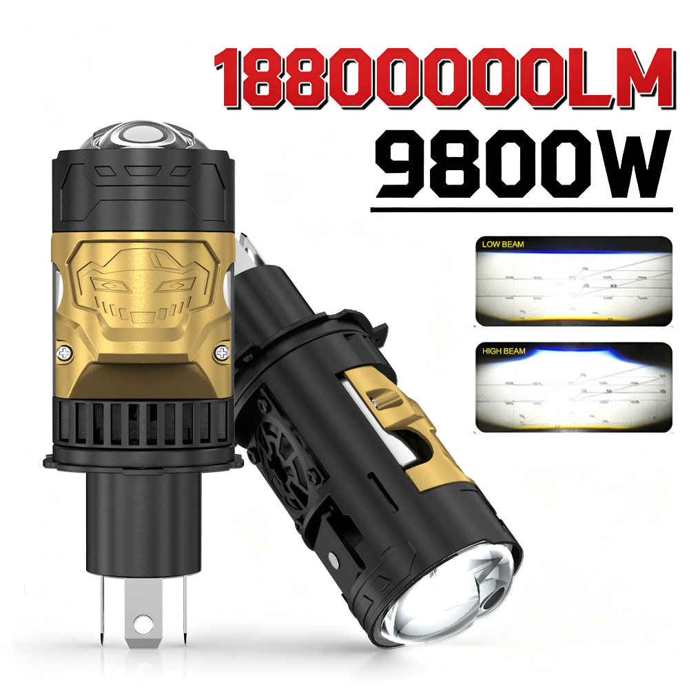 Universal Motorcycle Led Headlight Projector - H4 LED Headlight Projector Lens Canbus