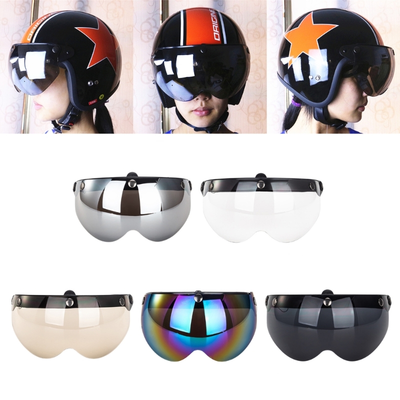 Vintage Open Face Retro Helmet - Bubble Helmet Visors for Universal Retro