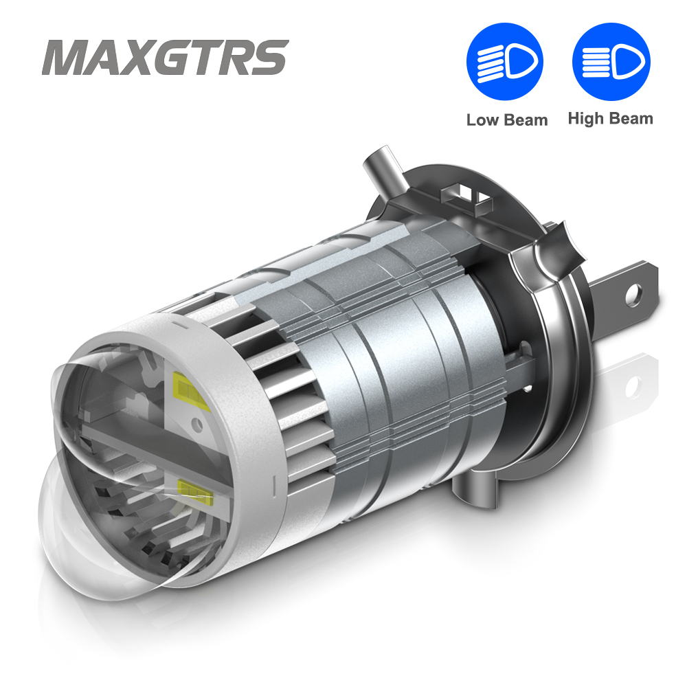 Universal Motorcycle Led Headlight Projector - Super Bright H4 LED Headlight Bulb