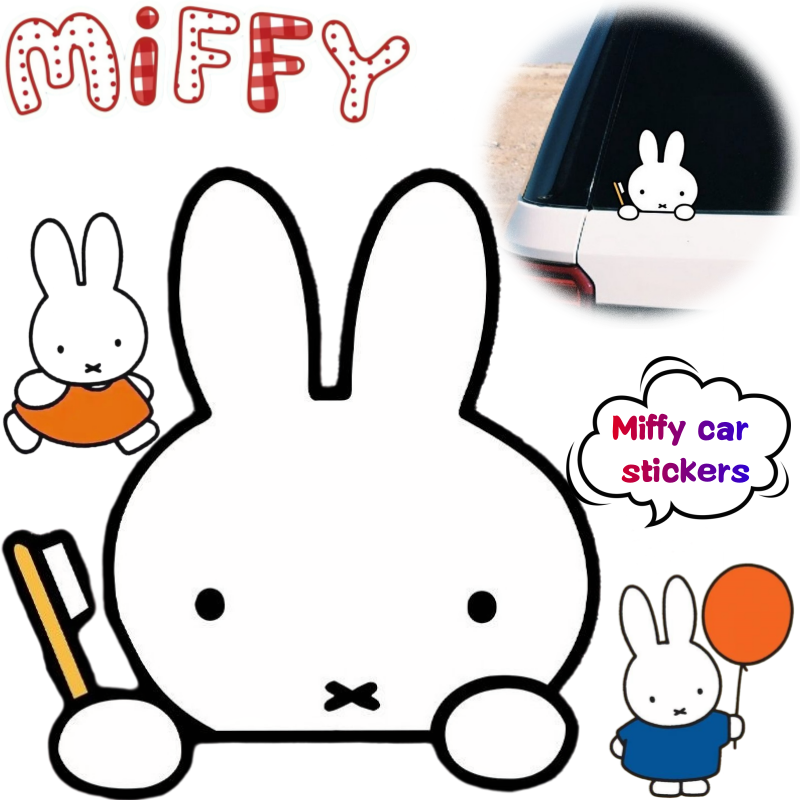 Miffy Rabbit Car Sticker Creat - Atv Parts ulasan dan harga
