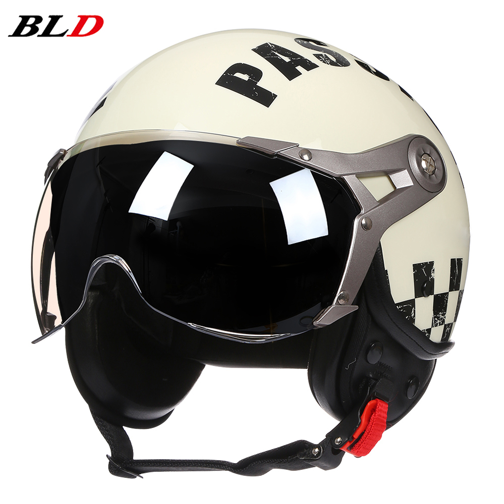 Retro 3/4 Open Face Helmet Vin - Vintage Open Face Retro Helmet ulasan dan harga