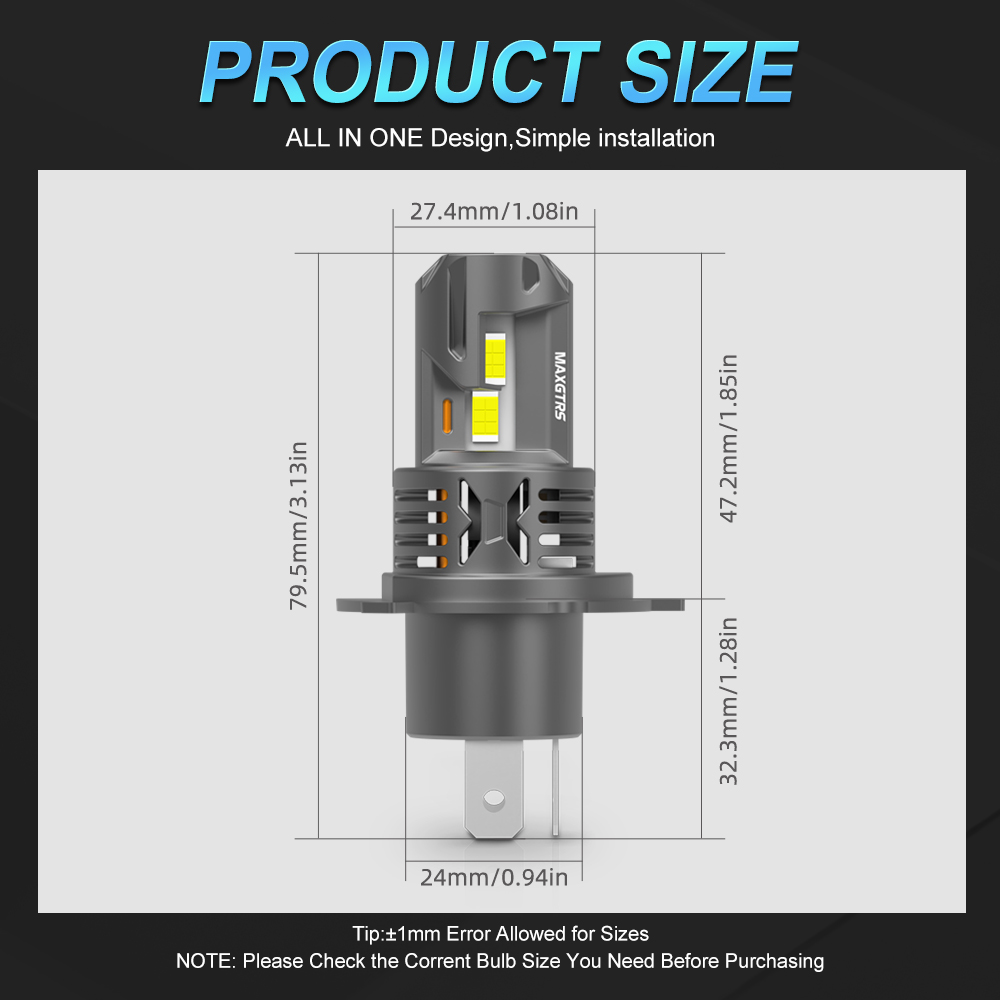 1Pcs H4 Motorcycle LED Headlig - Universal Motorcycle Led Headlight Projector ulasan dan harga