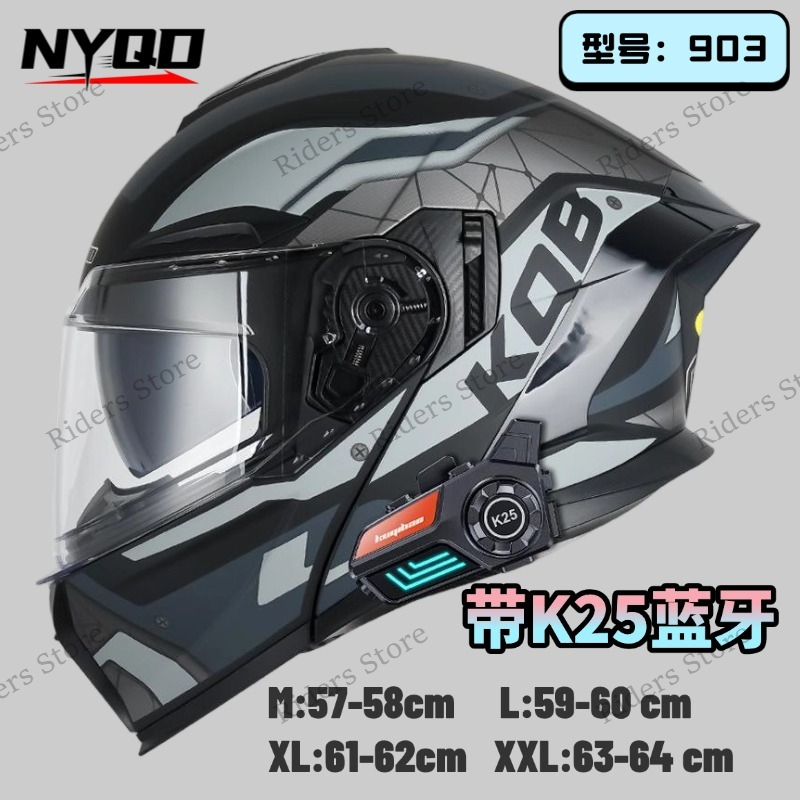 3C Certified Flip Up Motorcycl - Full Face Motorcycle Helmet With Bluetooth ulasan dan harga