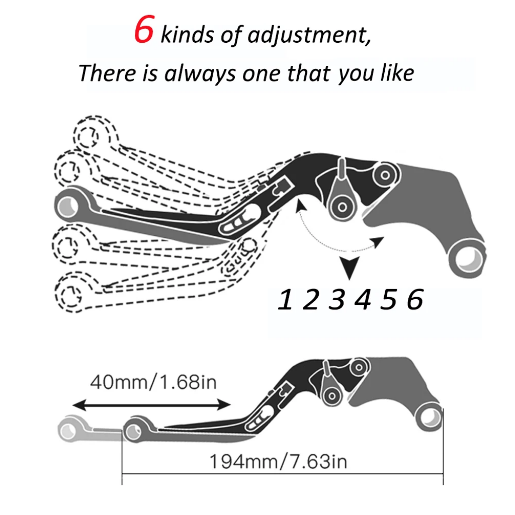 Motorcycle Adjustable Extendab - Cnc Aluminum Adjustable Brake Clutch Levers ulasan dan harga