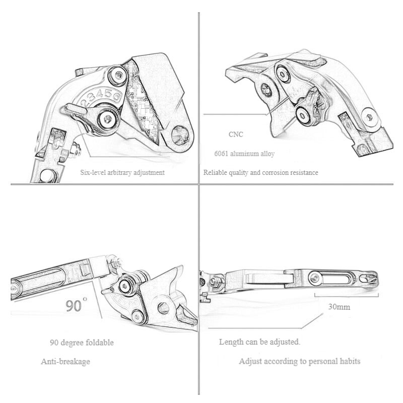 FOR YAMAHA MT-09 MT09 MT mt 09 - Cnc Aluminum Adjustable Brake Clutch Levers ulasan dan harga