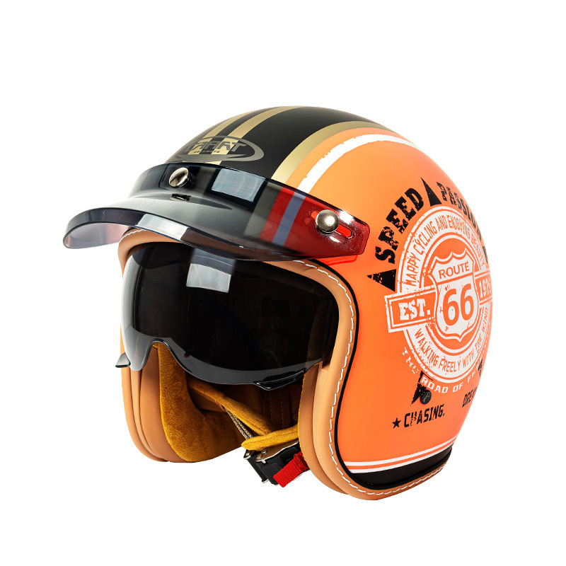 Vintage Open Face Motorcycle H - Vintage Open Face Retro Helmet ulasan dan harga