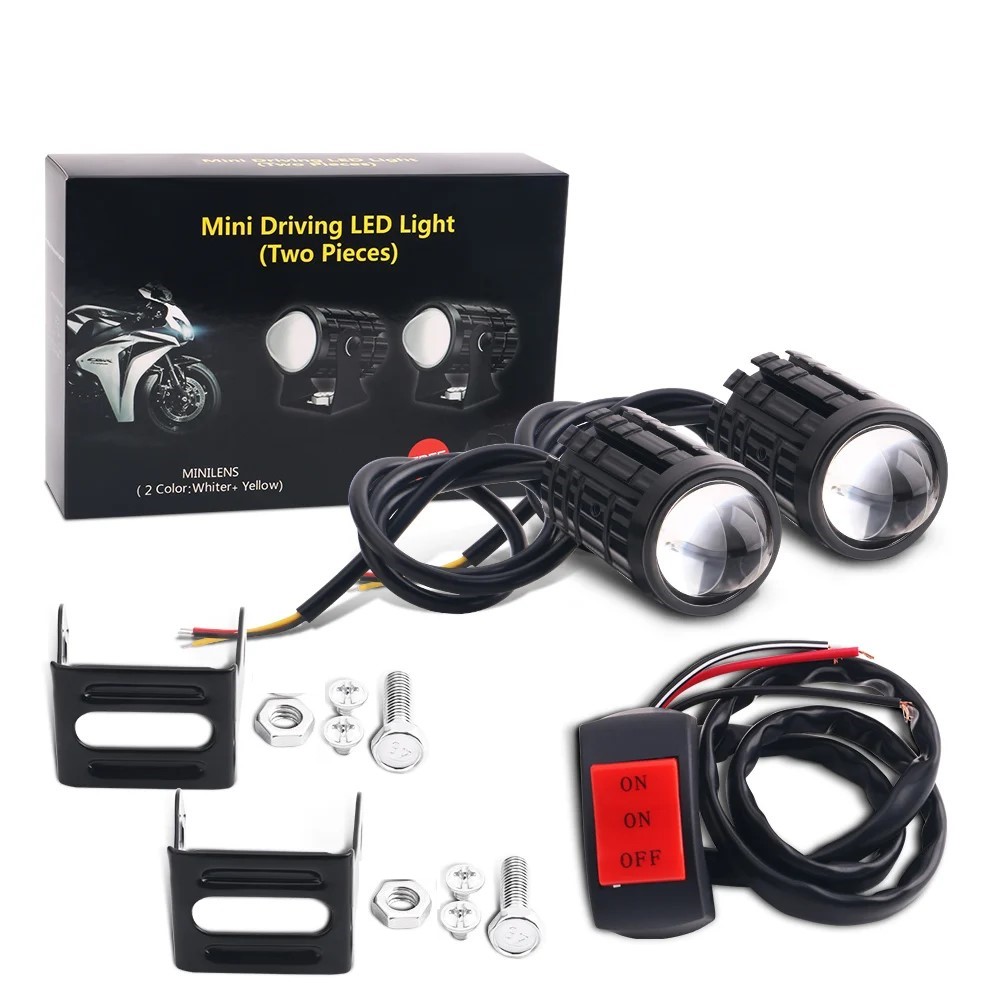 1/2PCS Universal Motorcycle LE - Universal Motorcycle Led Headlight Projector ulasan dan harga