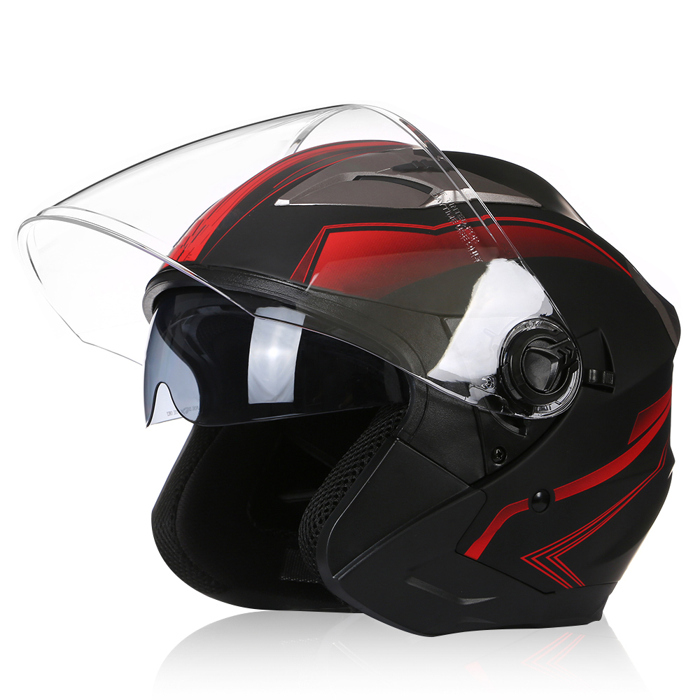Dual Lens Retro Open Face 3/4  - Vintage Open Face Retro Helmet ulasan dan harga