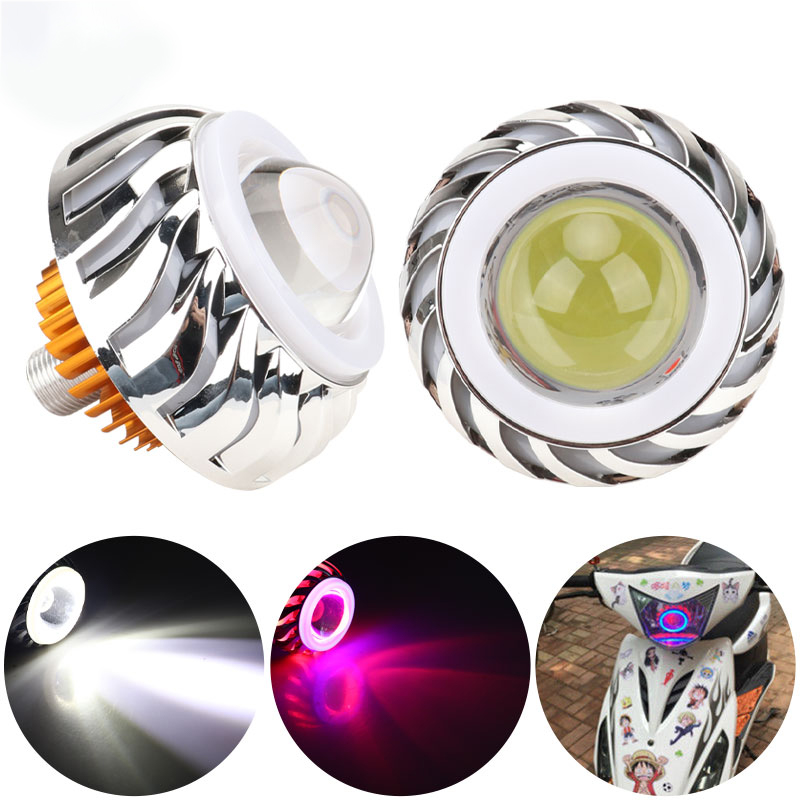 1pc Motorcycle Headlight Dual  - Universal Motorcycle Led Headlight Projector ulasan dan harga
