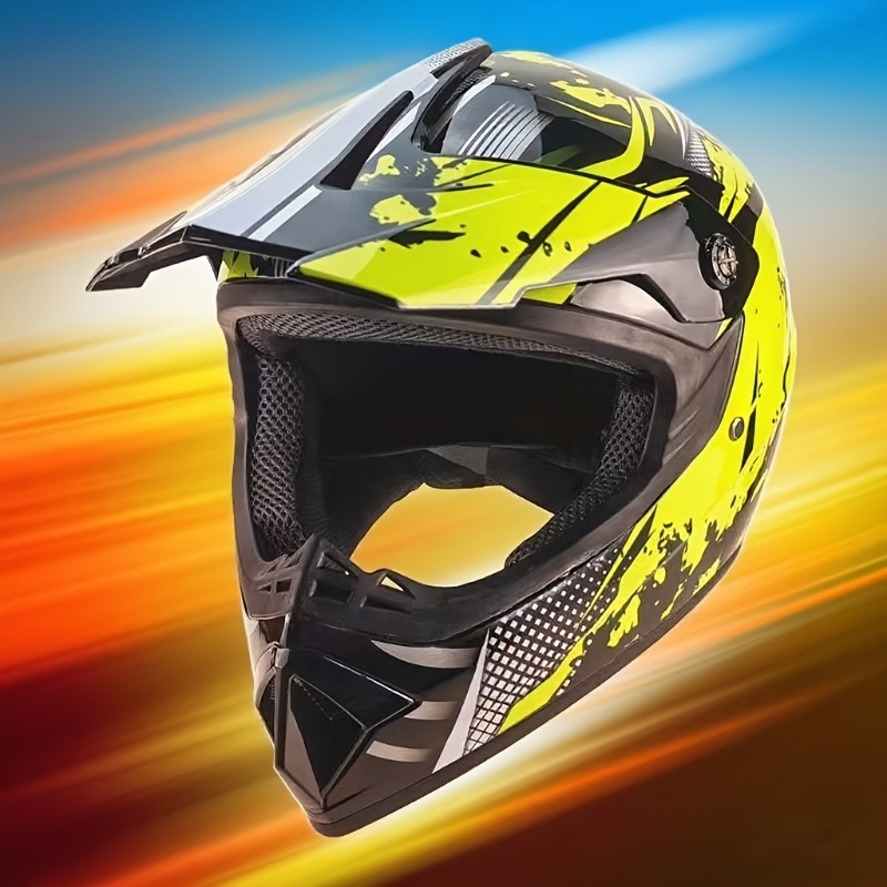 Dirt Bike Motocross Helmet Set - Off Road Motocross Helmet Goggles Set ulasan dan harga