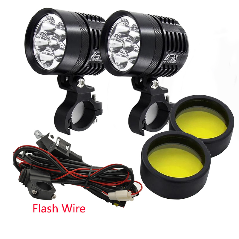 2PCS Universal L6X Headlight L - Universal Motorcycle Led Headlight Projector ulasan dan harga