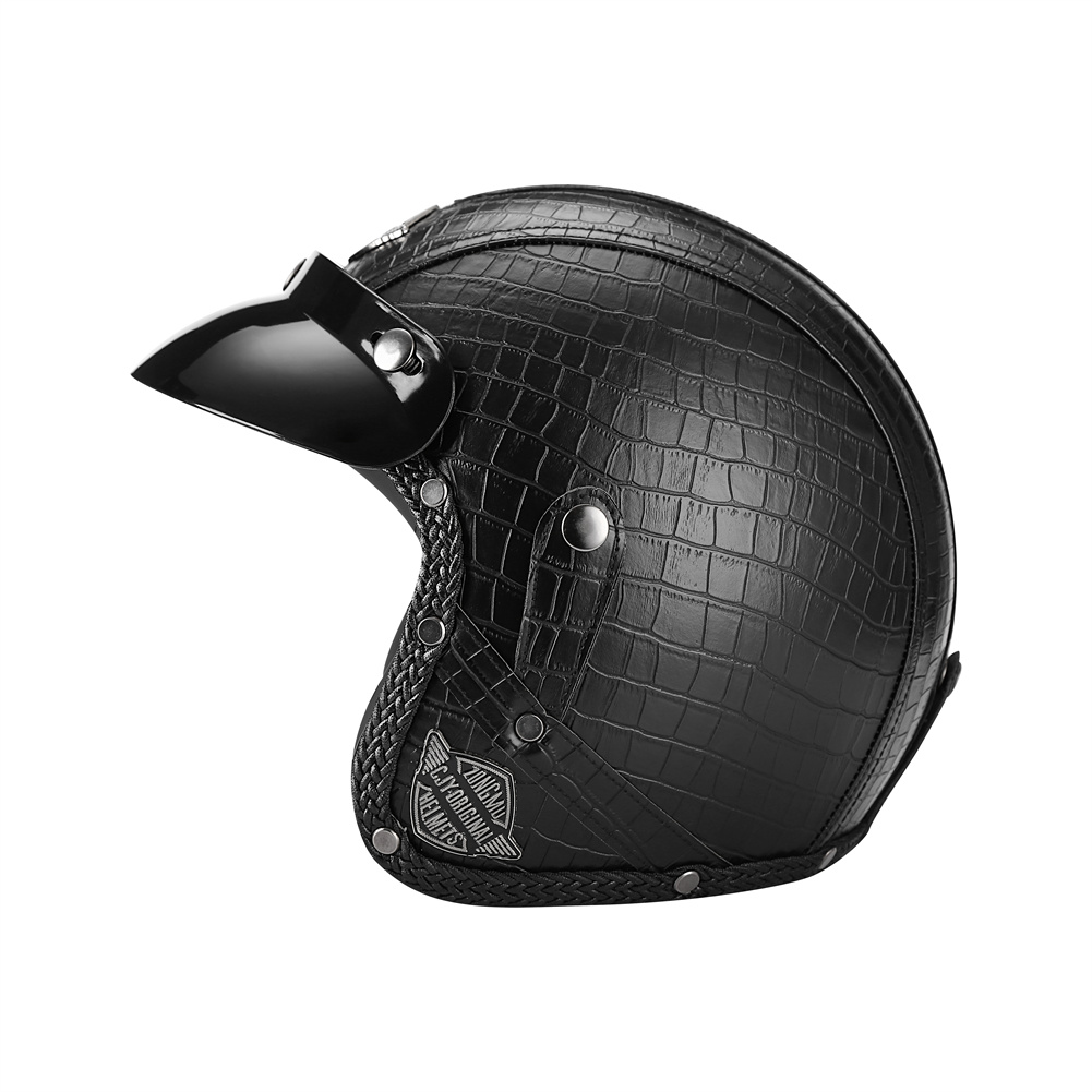 DOT 3/4 Open Face Motorcycle R - Vintage Open Face Retro Helmet ulasan dan harga