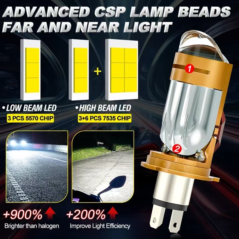 CAMOTO Bi LED Lens Projector H - Universal Motorcycle Led Headlight Projector ulasan dan harga