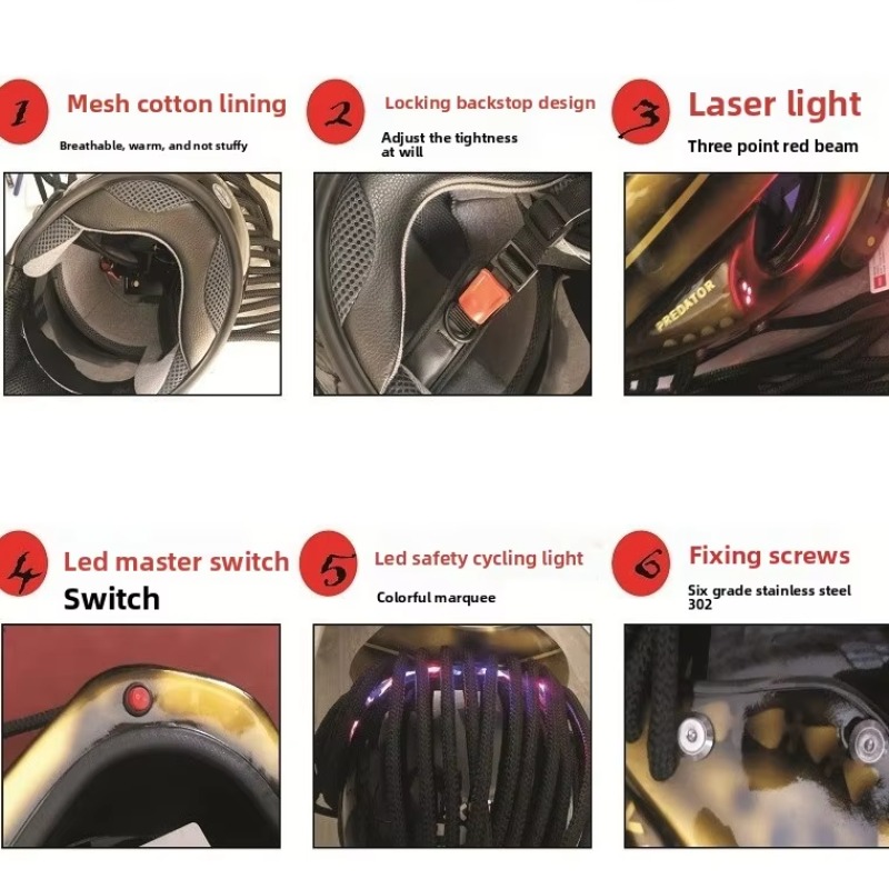 Airo New Custom Predator Full  - Custom Predator Motorcycle Helmet ulasan dan harga