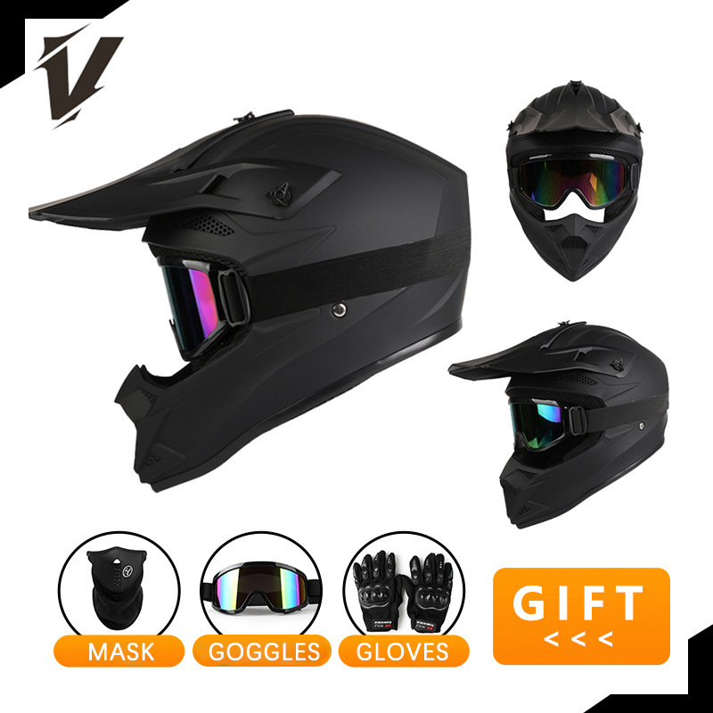 Off Road Motorcycle Helmet Set - Off Road Motocross Helmet Goggles Set ulasan dan harga