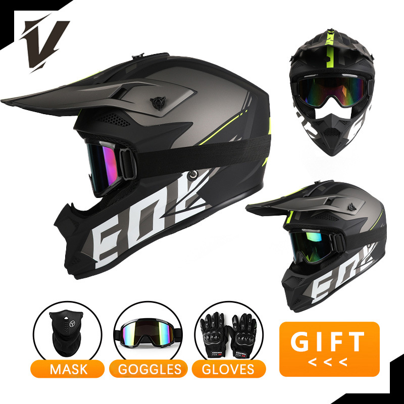 Off Road Motorcycle Helmet Set - Off Road Motocross Helmet Goggles Set ulasan dan harga