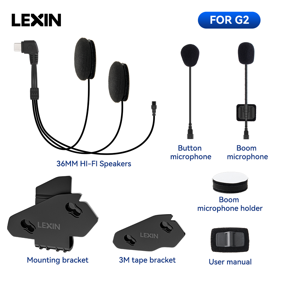 LEXIN-G2 Motorcycle Intercom H - Universal Motorcycle Helmet Intercom Headset ulasan dan harga