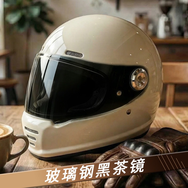 Carbon Fiber Retro Helmet Moto - Carbon Fiber Lightweight Motorcycle Helmet ulasan dan harga