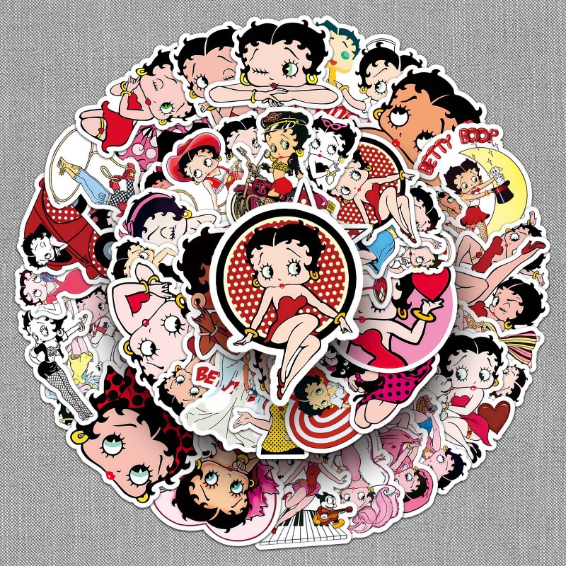 Betty Boop 50 stickers high co - Atv Parts ulasan dan harga