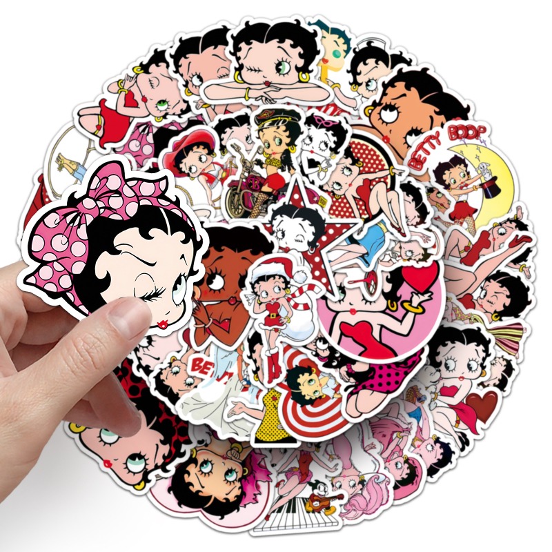 Betty Boop 50 stickers high co - Atv Parts ulasan dan harga