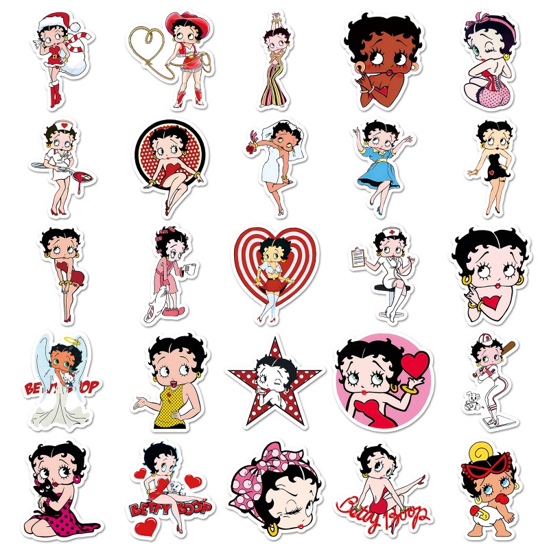 Betty Boop 50 stickers high co - Atv Parts ulasan dan harga