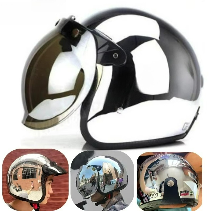 Hot Unique Silver Plating Open - Vintage Open Face Retro Helmet ulasan dan harga